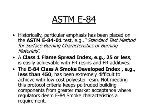 astm e84 rating meaning